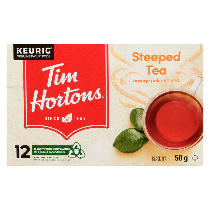 Dosettes de thé infusé K-Cup Tim Hortons Orange Pekoe, emb. de 12 - 60 g