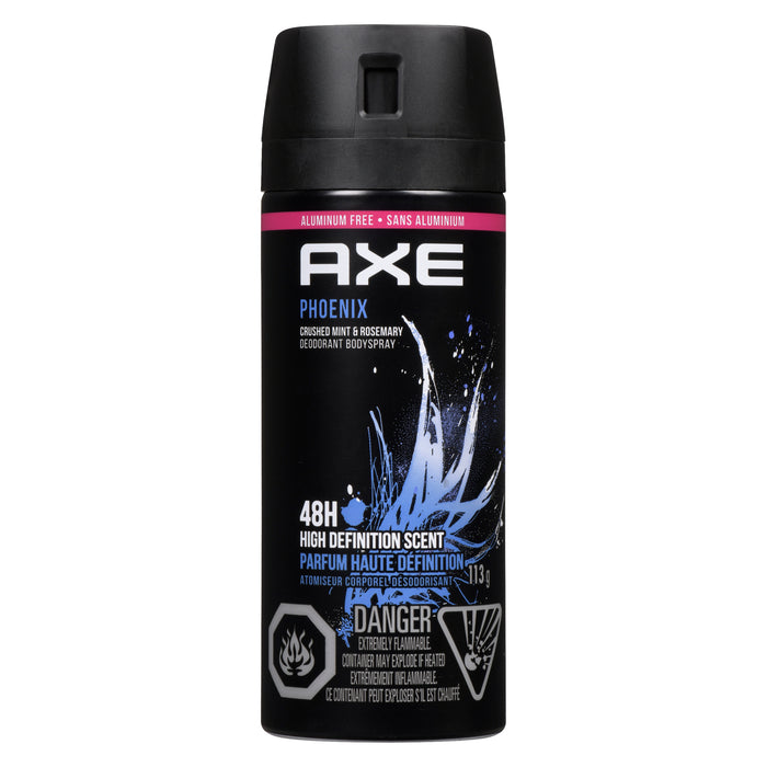 Axe Atomiseur Corporel Désodorisant Phoenix Menthe et Romarin, 113 g