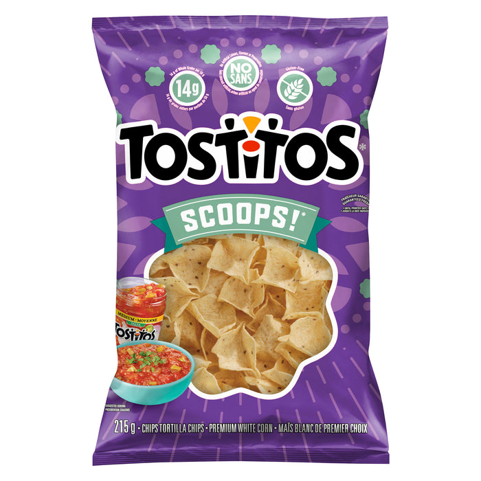 Croustilles de tortillas de maïs blanc en bol Tostitos Scoops! - 215 g
