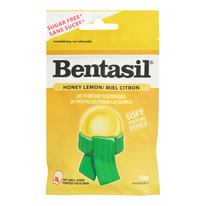 Pastilles pour la gorge Bentasil Miel citron, emb. de 20 - 38 g