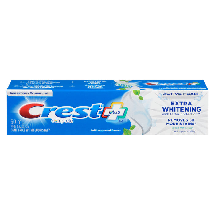 Dentifrice Crest Complet extra-blanchissant à la menthe vive  50 ml