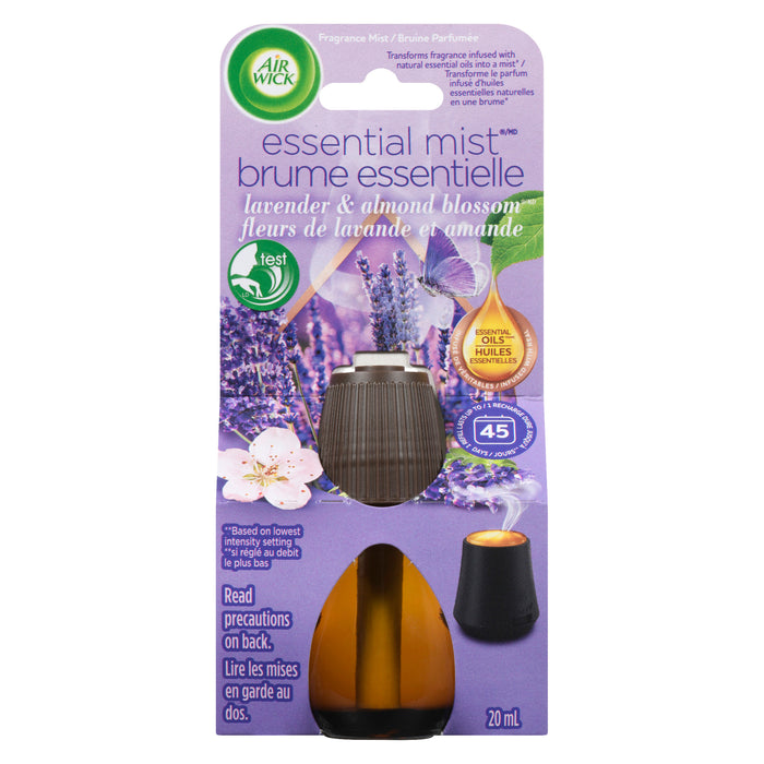 Air Wick Brume Essentielle Bruine Parfumée Fleurs de Lavande et Amande, 20 ml