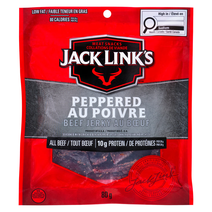 Jack Link's Peppered Beef Jerky, 80-g