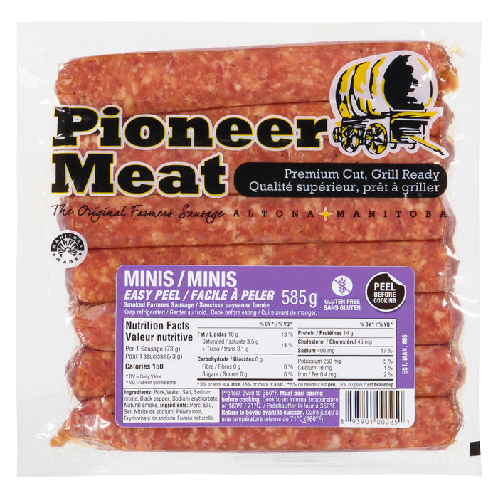 Pioneer Meat Smoked Farmers Sausage Minis, 585 g