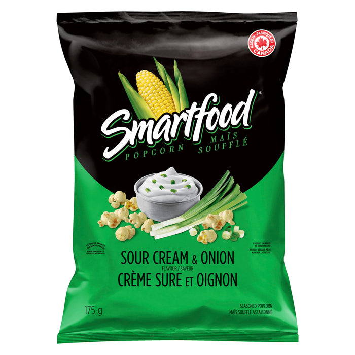 Smartfood Sour Cream and Onion Flavour Seasoned Popcorn, 175 g