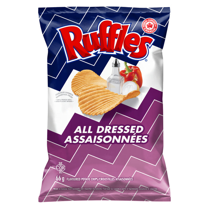 Croustilles Ruffles assaisonnées - 66 g