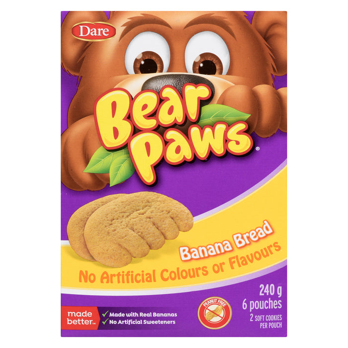 Pattes d'Ours Biscuits Tendres Pain aux Bananes, 240 g