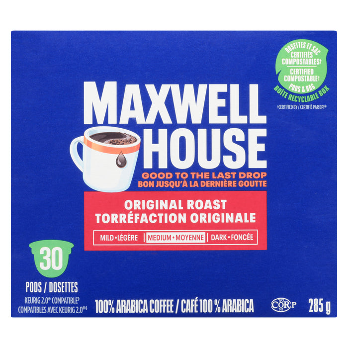 Maxwell House Original Roast Coffee, 30-Pods