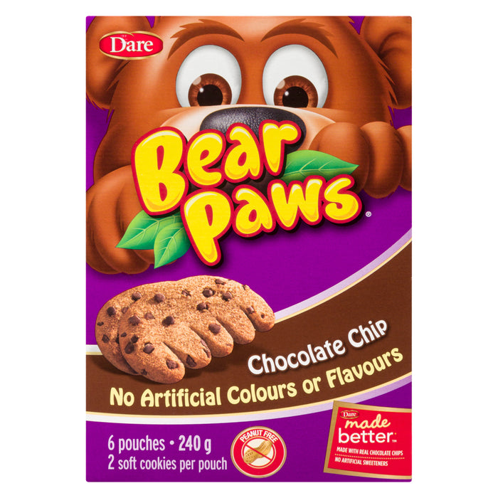Biscuits tendres aux pépites de chocolat Pattes d'ours de Dare - 240 g