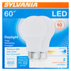 Sylvania Daylight LED 60 W A19 Bulbs, 2-Pack