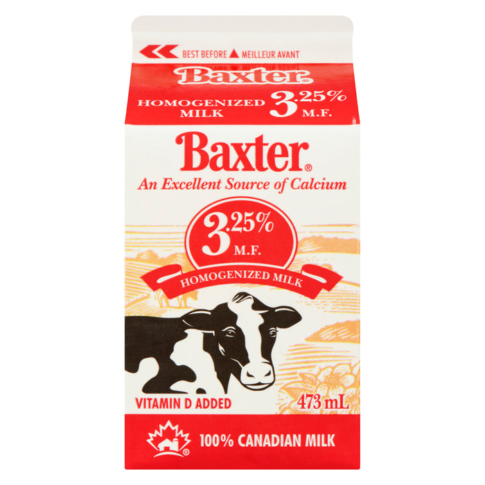 Baxter lait homogénéisé 3.25% M.G., 473 ml