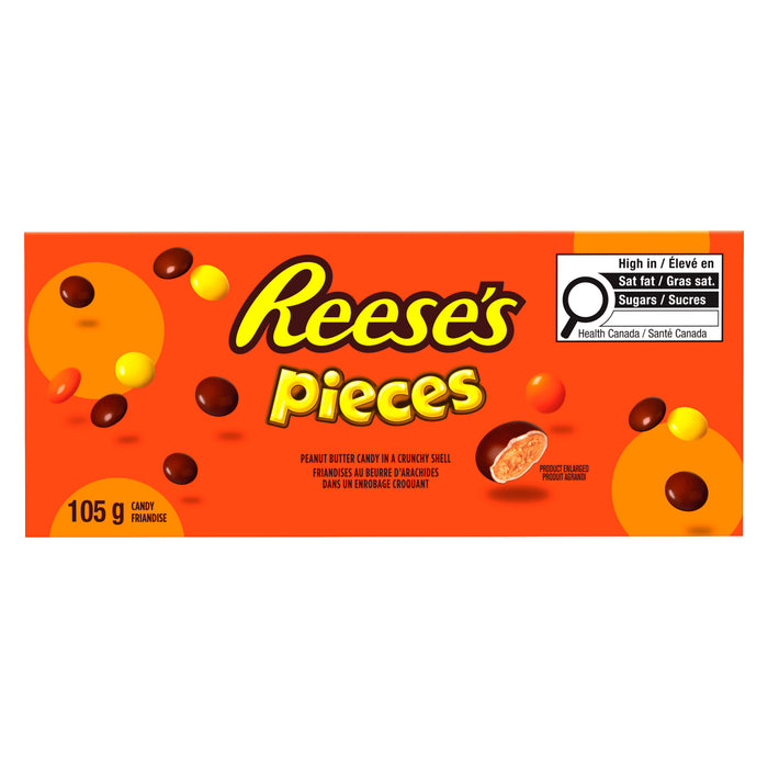 Reese's Pieces Candy Peanut Butter Candy in a Crunchy Shell, 105 g