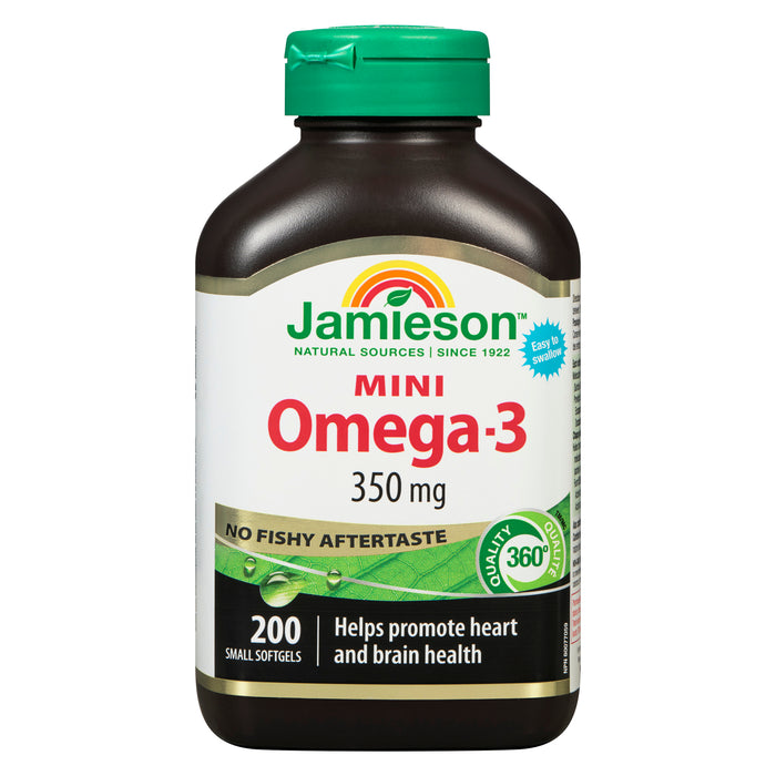 Petites Gélules Jamieson Oméga-3 Mini Extra Fort, Emballage de 200