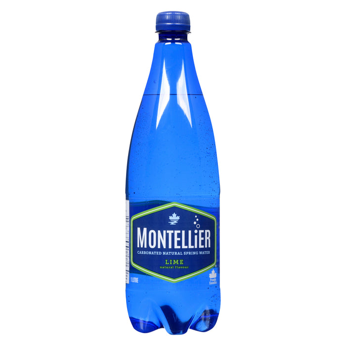 Montellier Carbonated Natural Spring Water Lime Natural Flavour, 1 Litre