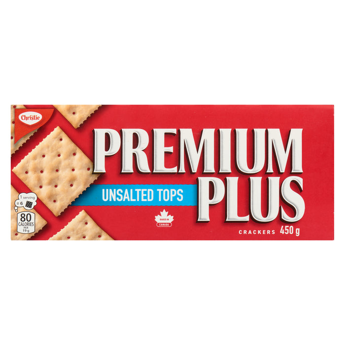 Craquelins non saupoudrés de sel Premium Plus de Christie - 450 g