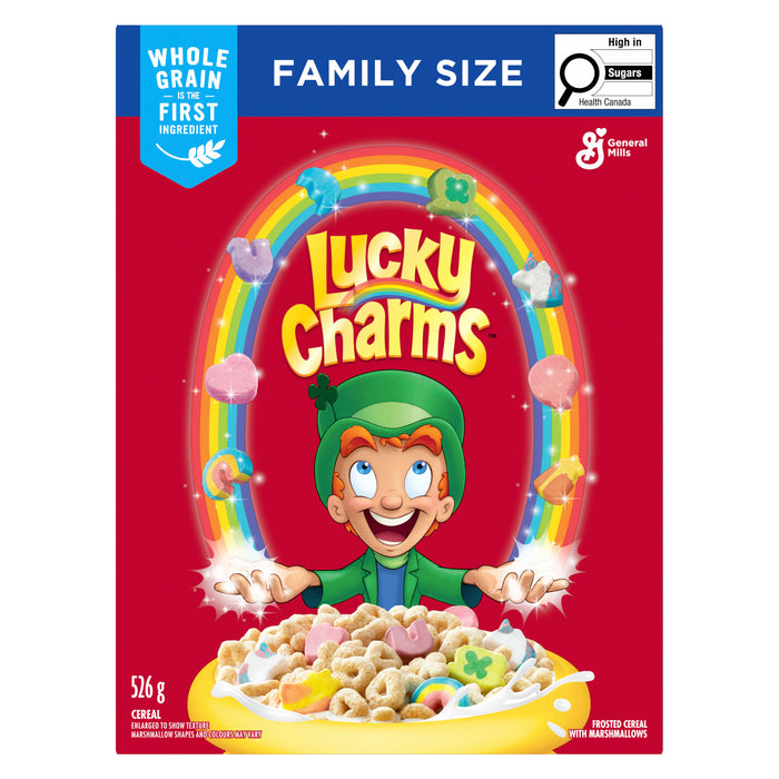 Lucky Charms Frosted Cereal with Marshmallows Family Size, 526 g