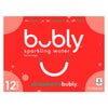 Eau pétillante Bubly fraises, emballage de 12, 355 ml