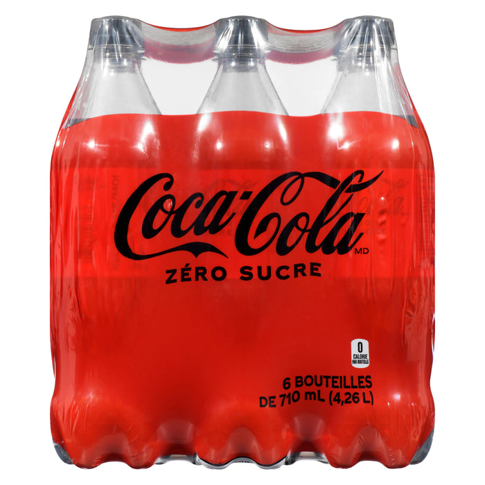 Coca-Cola Coke Zero, Emballage de 6, 710 ml