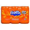 Fanta Naturally Flavoured Sparkling Beverage Orange Mini Cans, 6-Pack, 222 ml
