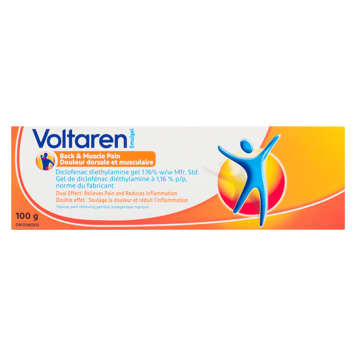 Gel analgésique topique Douleur dorsale et musculaire Voltaren, 100 g