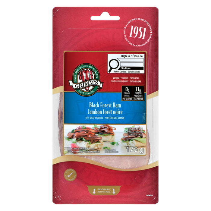 Grimm's Fine Foods Extra Lean Black Forest Ham, 175-g