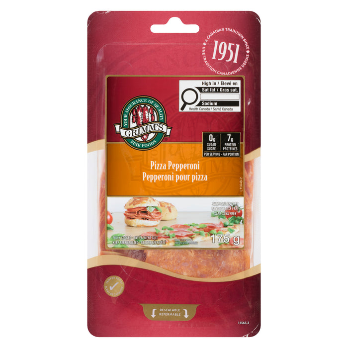 Pepperoni pour pizza Grimm's Fine Foods - 175 g