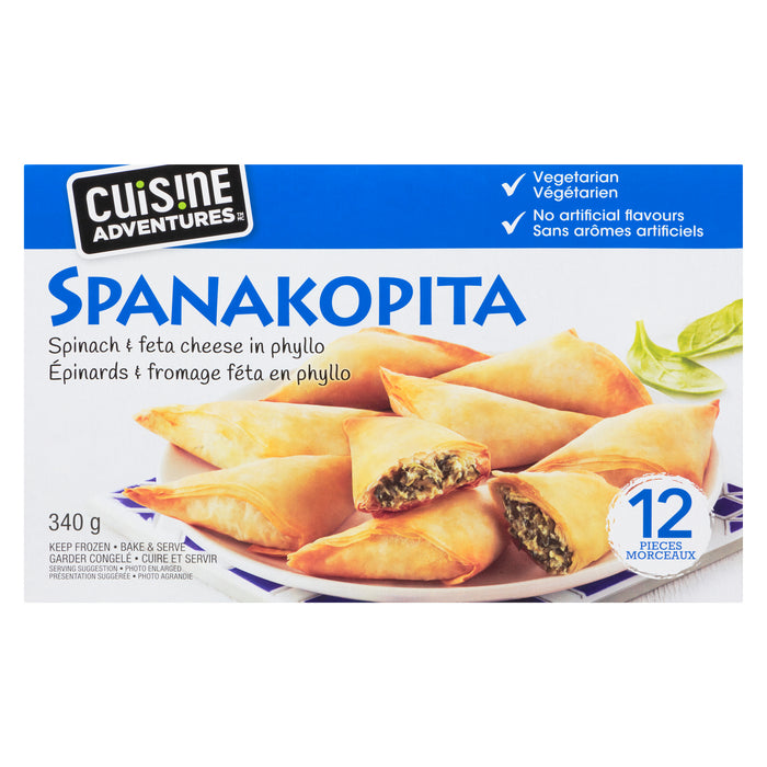 Triangles feta Spanakopita et épinards de Cuisine Adventures, emb 12, 340 g