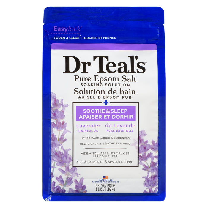 Dr Teal's Soothe & Sleep Lavender Epsom Salt Soaking Solution, 1.36-kg