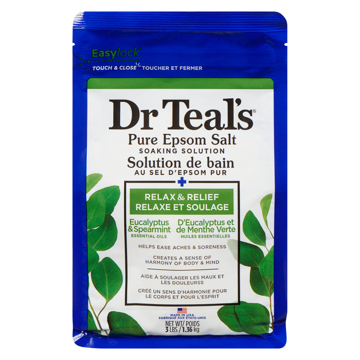 Dr Teal's Relax & Relief Pure Epsom Salt Soaking Solution, 1.36-kg