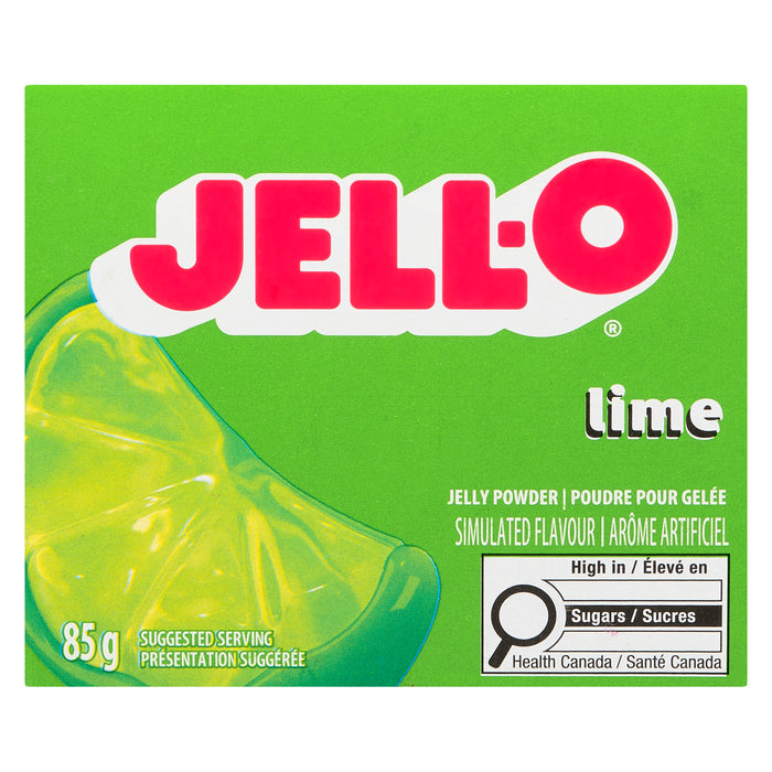 JELL-O Poudre pour Gelée Lime, 85 g