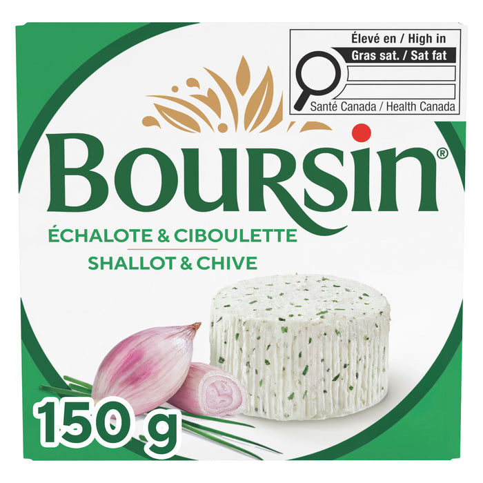 Boursin Soft White Cheese Shallot & Chive 39 % M.F., 150 g