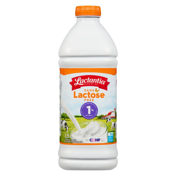 Lactantia Sans Lactose Lait Partiellement Écrémé 1% M.G., 1.5 L