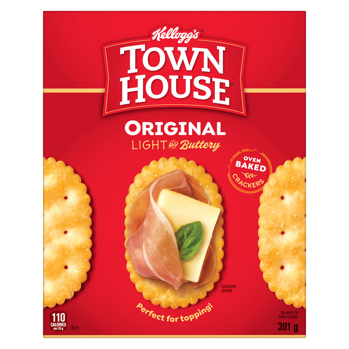 Keebler Town House Light and Buttery Flavour Original Oven Baked Crackers - 391g