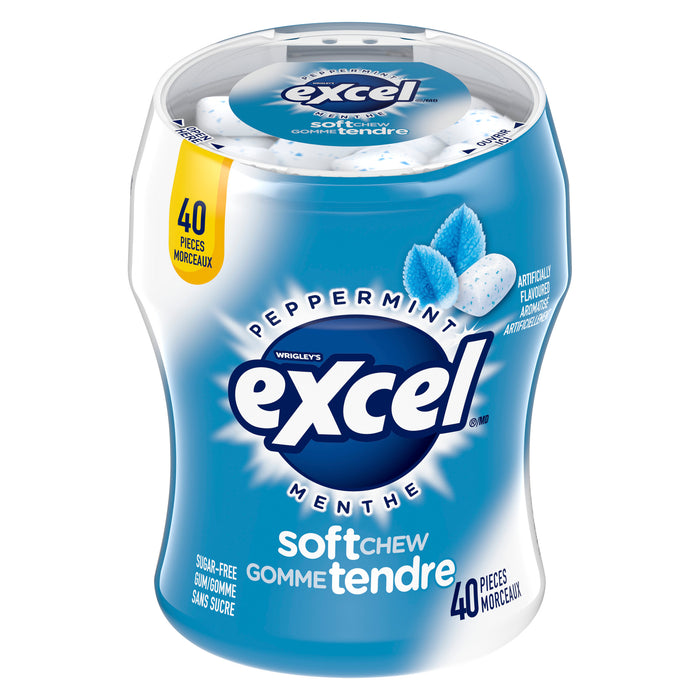 Excel Sugar-Free Gum Soft Chew Peppermint, 40-Pack