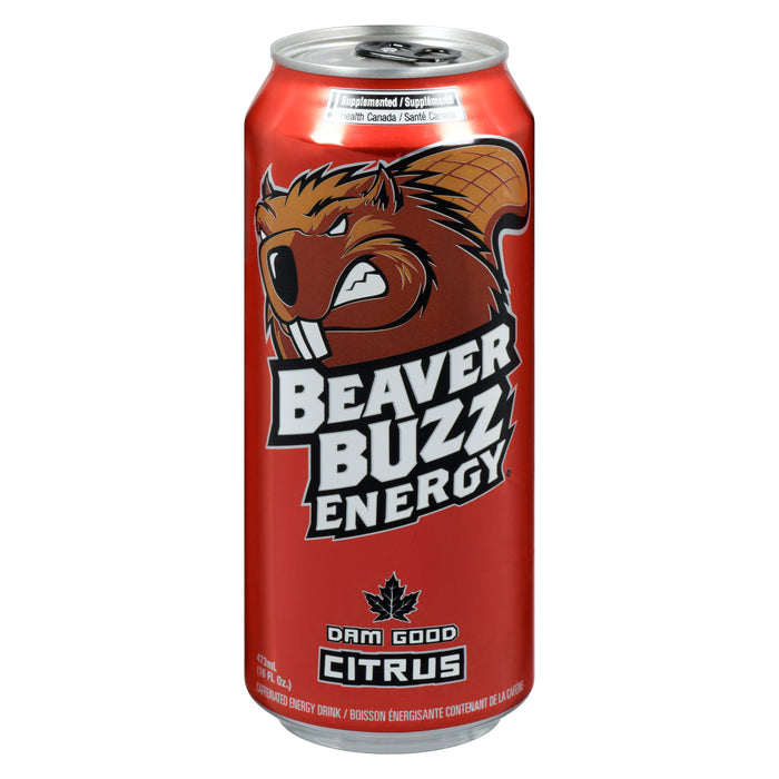 Beaver Buzz Energy Caffeinated Energy Drink Citrus, 473 ml