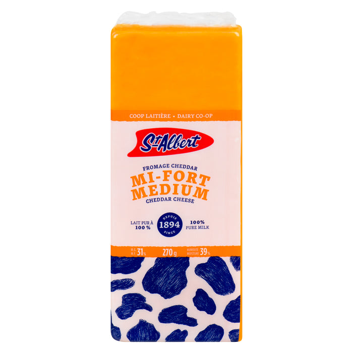 St-Albert Fromage Cheddar Mi-Fort, 270 g