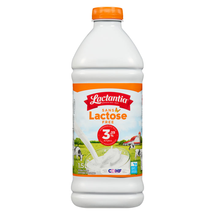 Lactantia Sans Lactose Lait Homogénéisé 3.25% M.G., 1.5 L