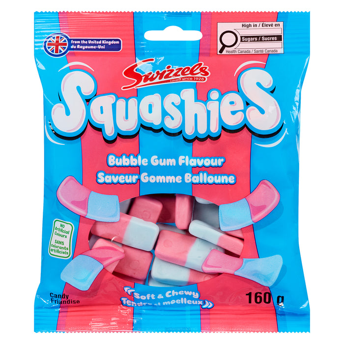 Swizzels Bubble Gum Flavour Squashies Candy, 160-g