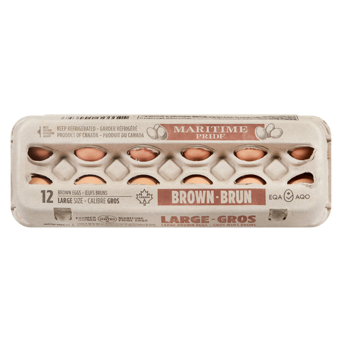 Nutri Maritime Pride Ultra Extra Large Size Brown Eggs, 12-Pack
