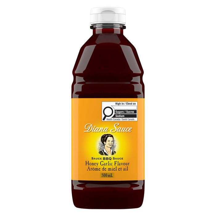 Diana Sauce BBQ Arôme de Miel et Ail, 500 ml