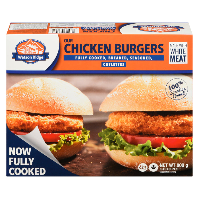 Watson Ridge Chicken Burgers, 800 g