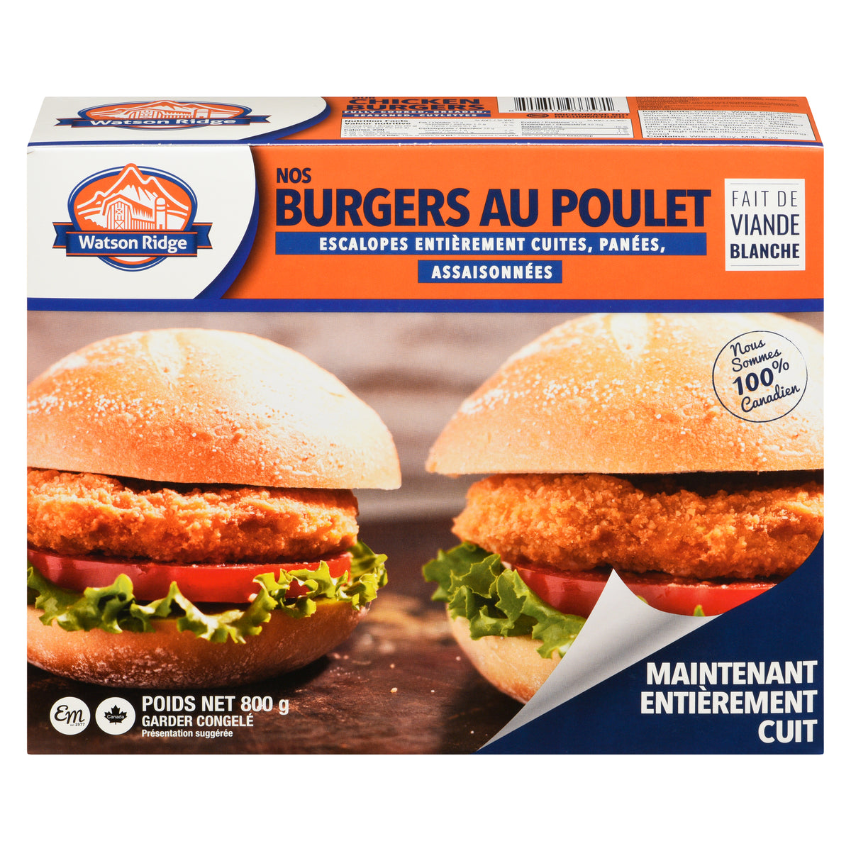 Watson Ridge Chicken Burgers, 800 g – Giant Tiger