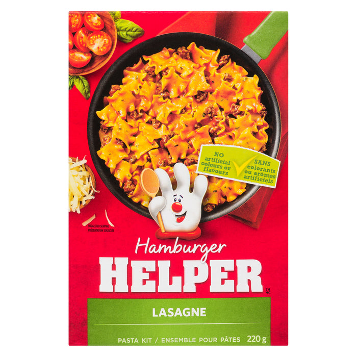 Hamburger Helper Ensemble pour Pâtes Lasagne, 220 g