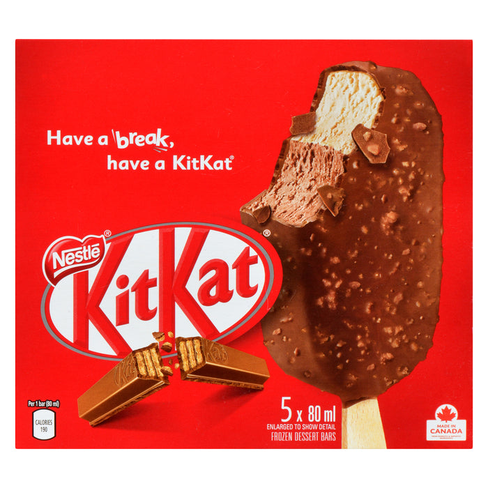 Barres de dessert glacé KITKAT de Nestle, emb. de 5, 80 ml