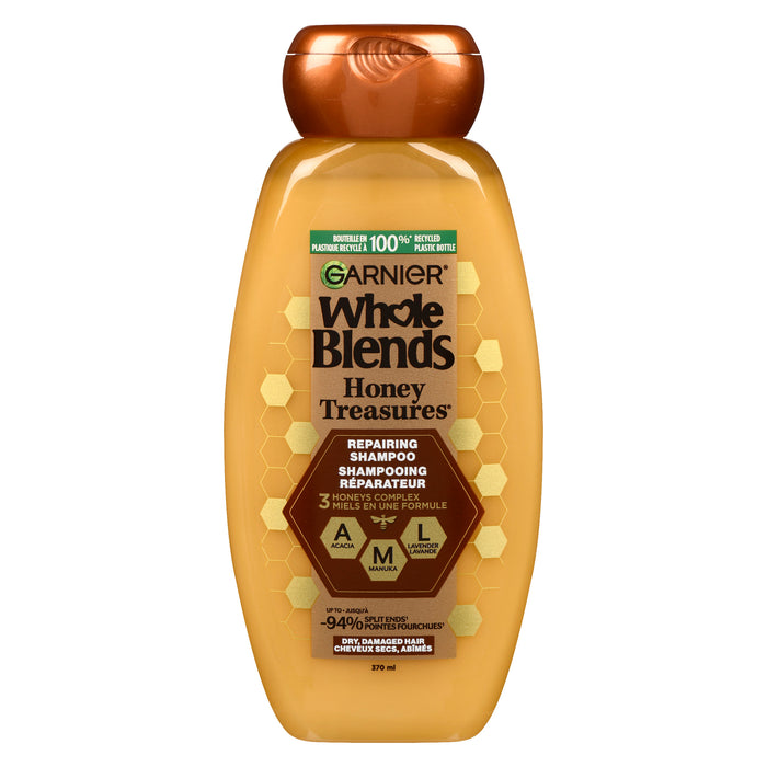 Shampoing réparateur Garnier Whole Blends Trésors de miel  370 ml