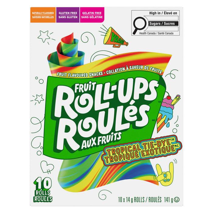 Betty Crocker Tropical Fruit Roll-Ups Fruit Snacks 10pk. - 141g
