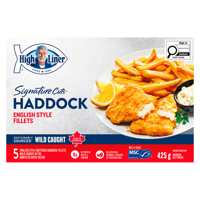 High Liner Signature Cuts English Style Fillets Haddock, 425 g