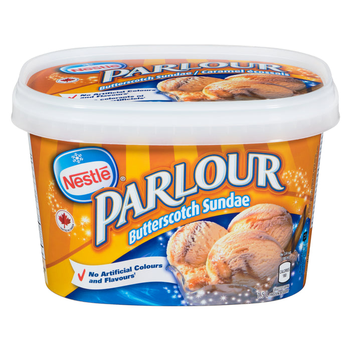 Nestlé Parlour Butterscotch Sundae Ice Cream, 1.5-L