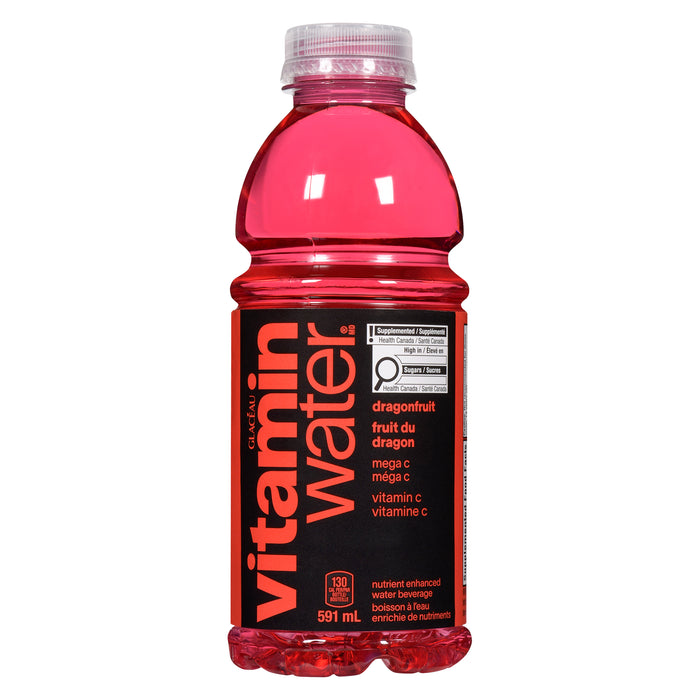 Glacéau Vitaminwater Boisson à l'Eau Enrichie de Nutriments Méga C Fruit du Dragon, 591 ml