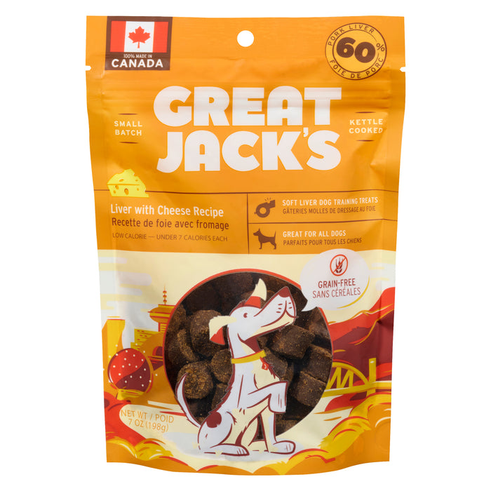 Great Jack's Soft Liver Dog Training Treats Liver with Cheese Recipe, 198 g